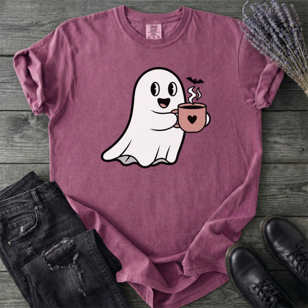 Cute Ghost Coffee T-Shirt