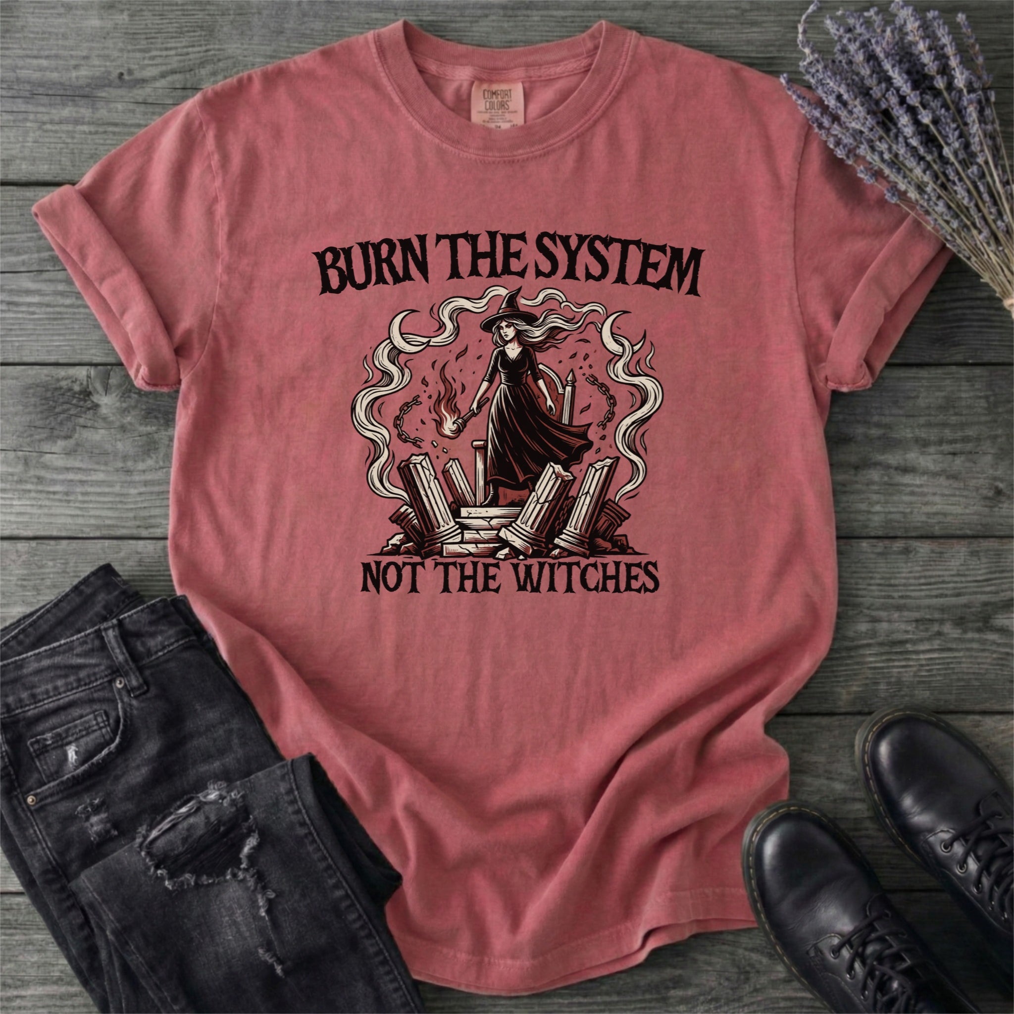 Burn The System Not The Witches T-Shirt