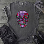 Botanical Stained Glass Skull T-Shirt