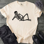 Lounging Skeleton Gothic T-Shirt