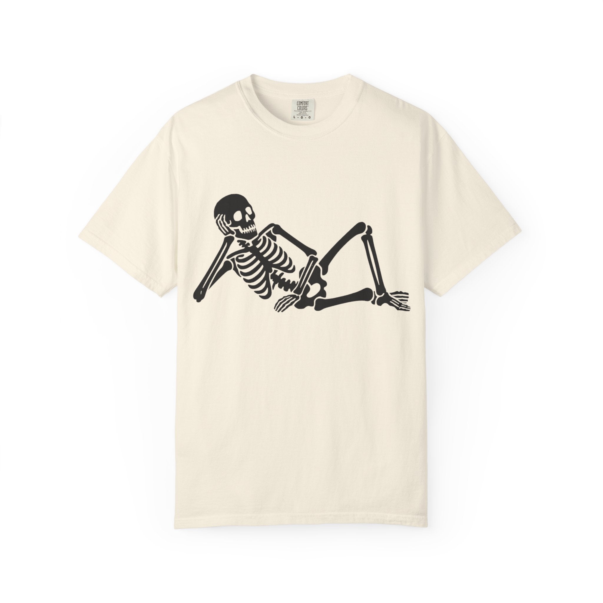 Lounging Skeleton Gothic T-Shirt