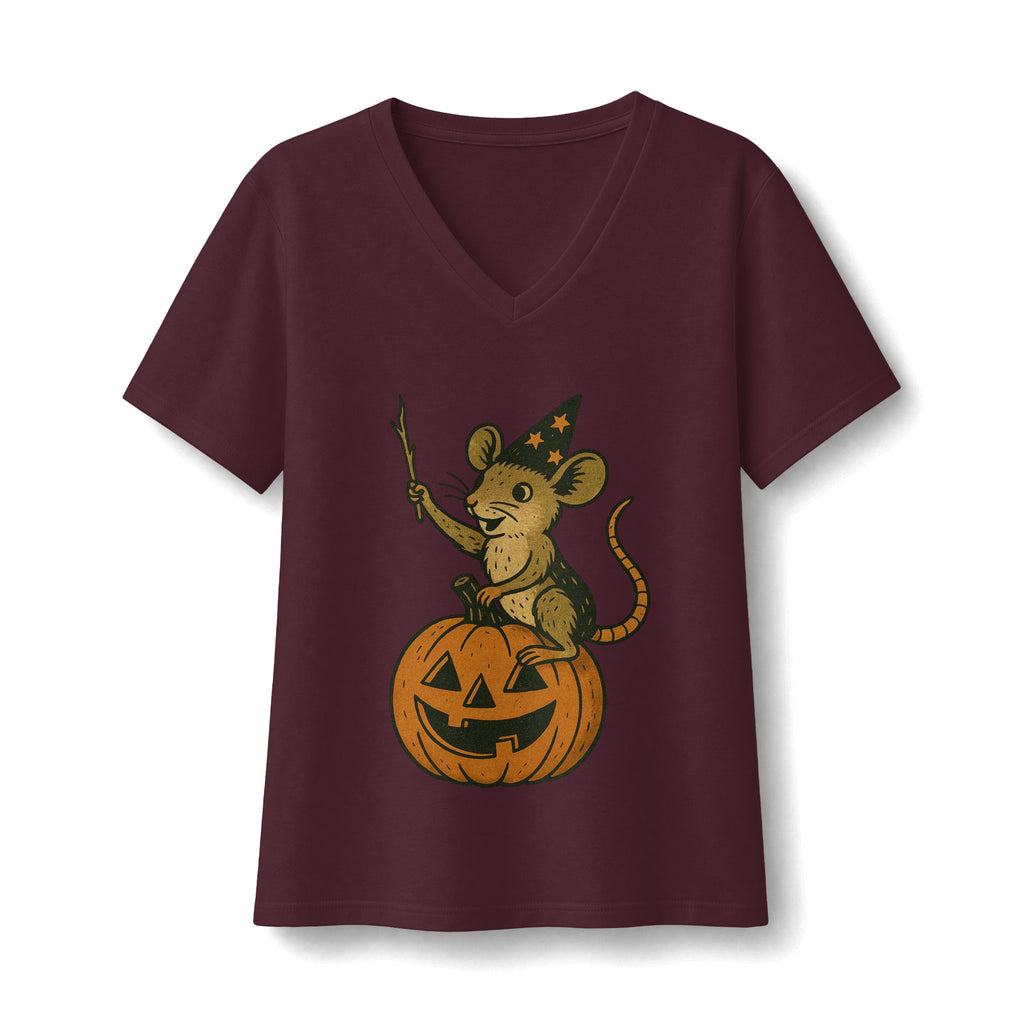 Mouse Witch V-Neck T-Shirt