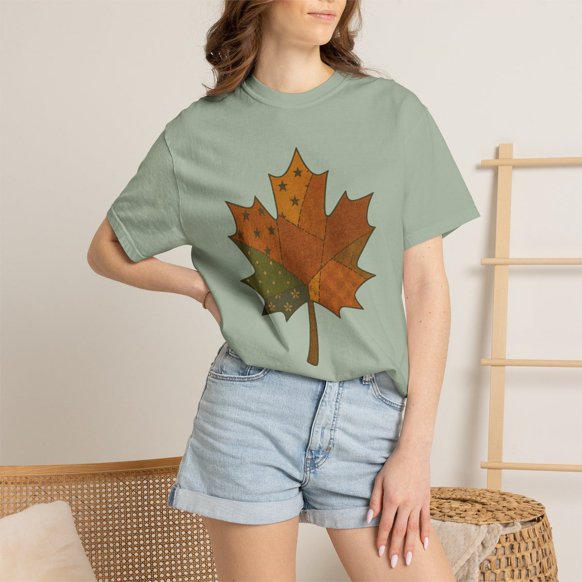 Patchwork Maple Leaf T-Shirt