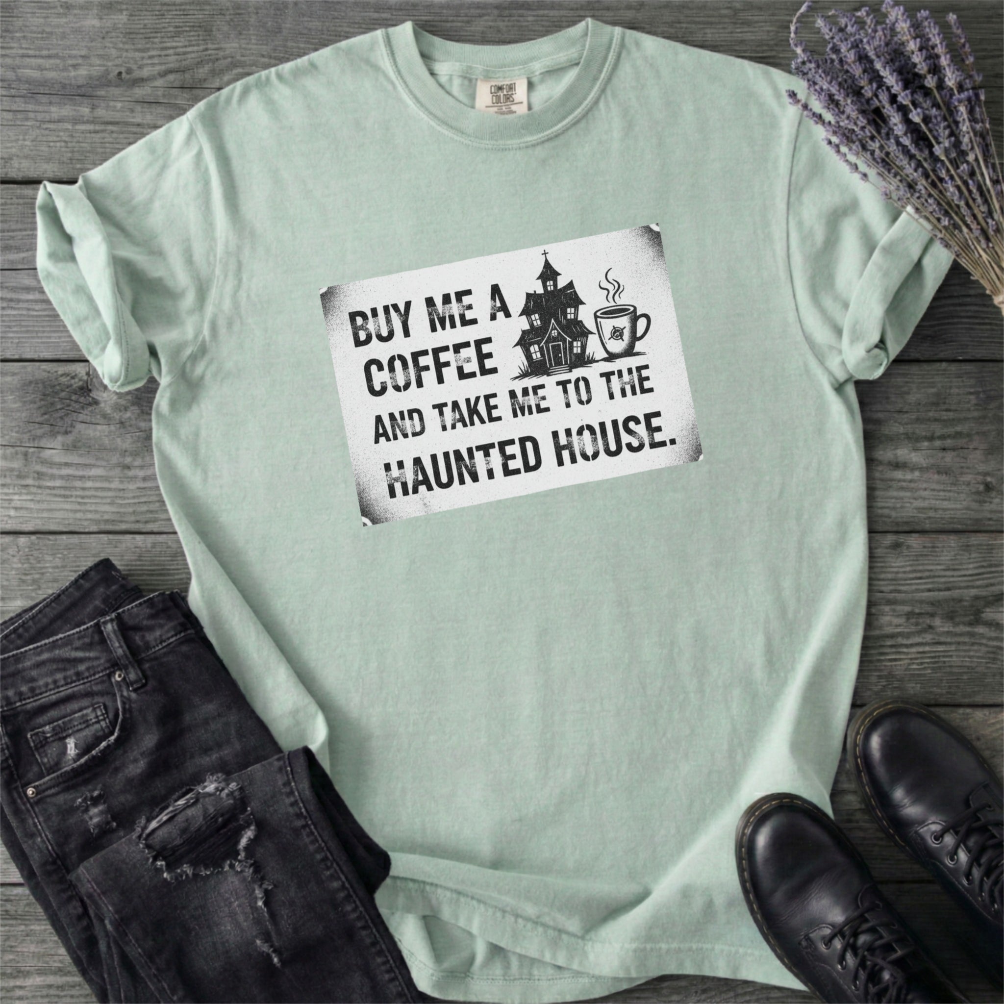 Coffee & Haunted House T-Shirt