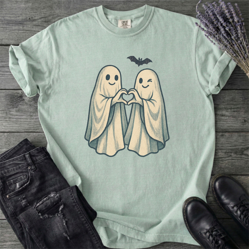 Two Ghosts Heart Hands T-Shirt