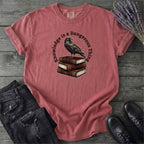 Knowledge Is A Dangerous Thing Raven And Books T-Shirt