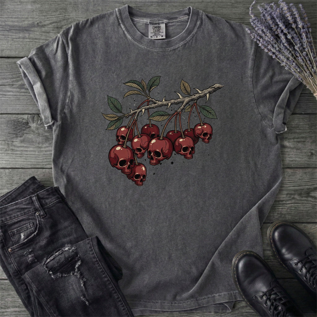 Botanical Branch Of Skull Cherries T-Shirt