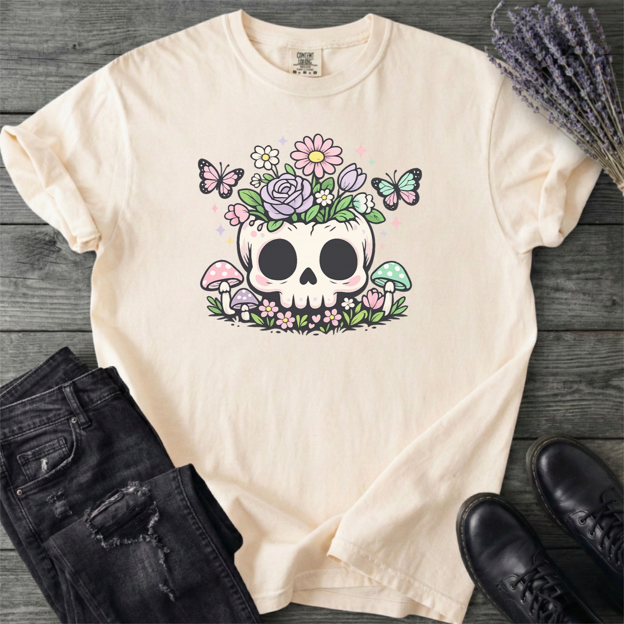 Spring Floral Skull T-Shirt