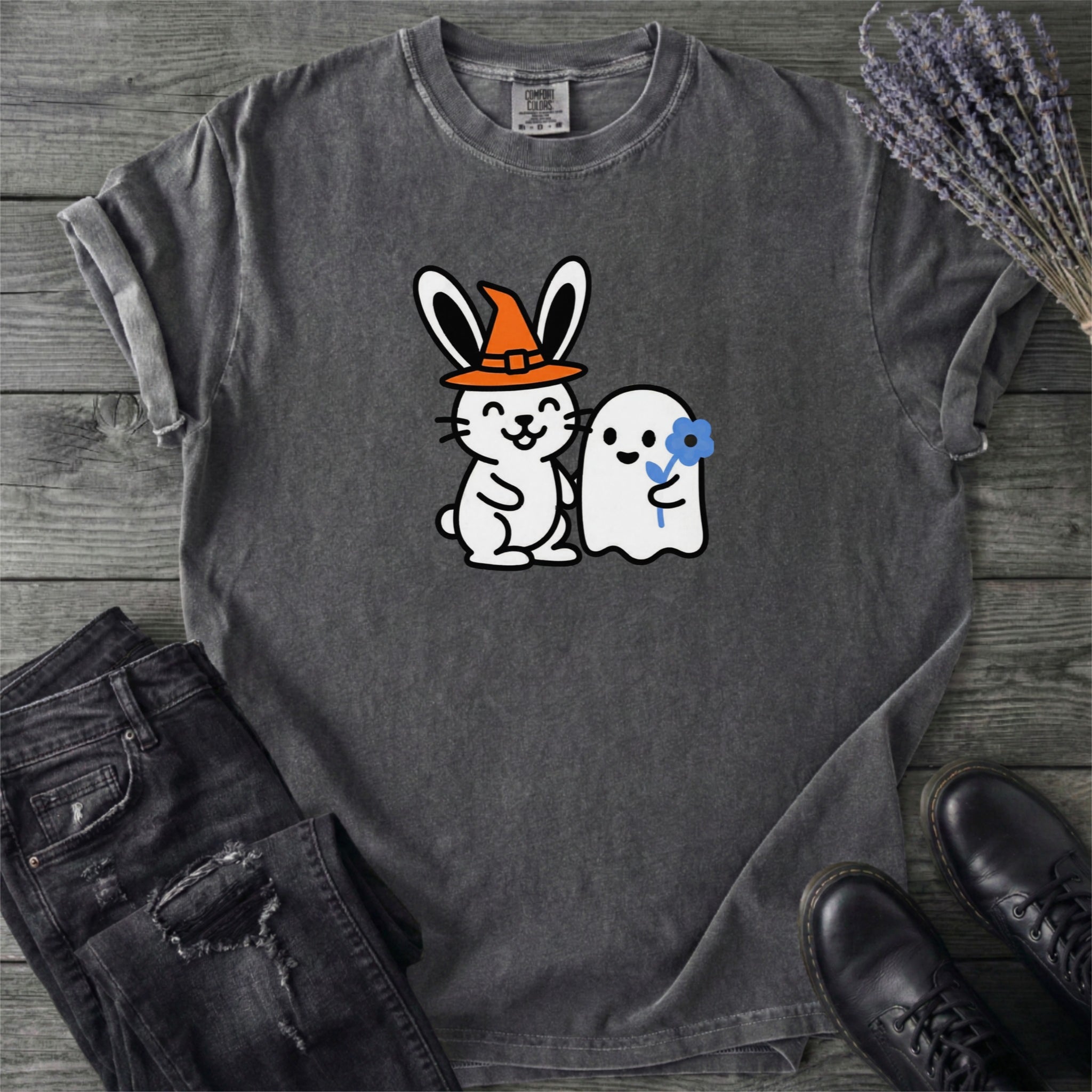 Spring Rabbit Ghost Friends T-Shirt