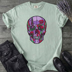 Botanical Stained Glass Skull T-Shirt