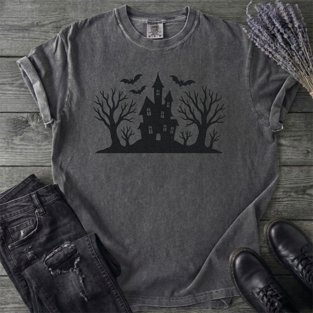 Haunted House Silhouette T-Shirt