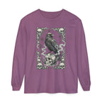 Raven Skull Card Long Sleeve T-Shirt