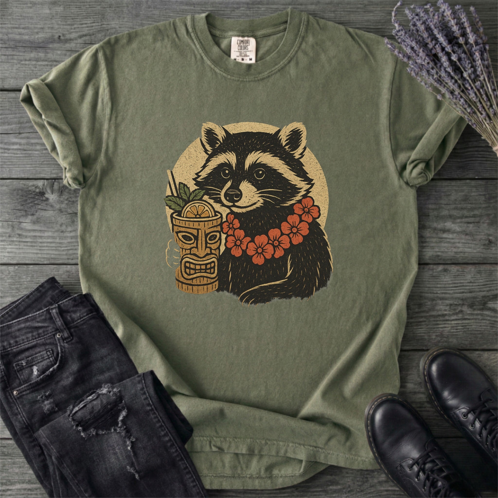 Raccoon Tiki T-Shirt