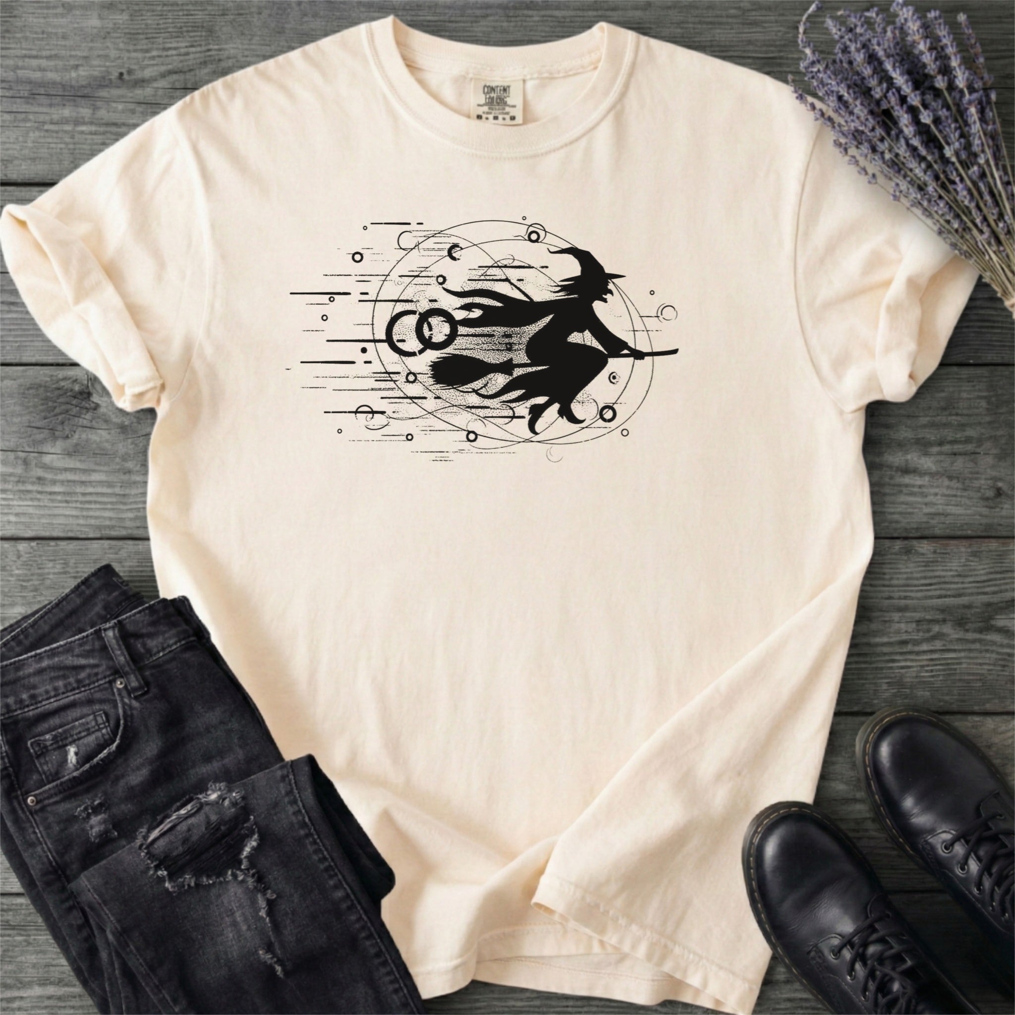 Flying Witch Grunge T-Shirt
