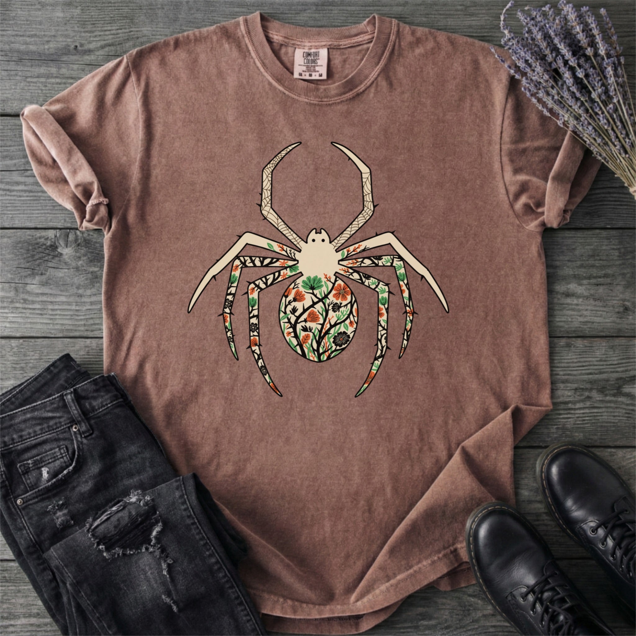 Boho Floral Spider T-Shirt