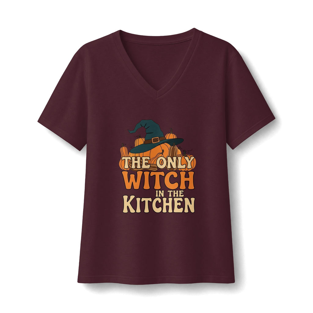 The Only Witch In The Kitchen V-Neck T-Shirt