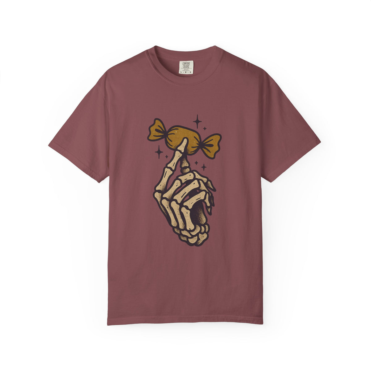 Skeleton Hand Holding Candy T-Shirt