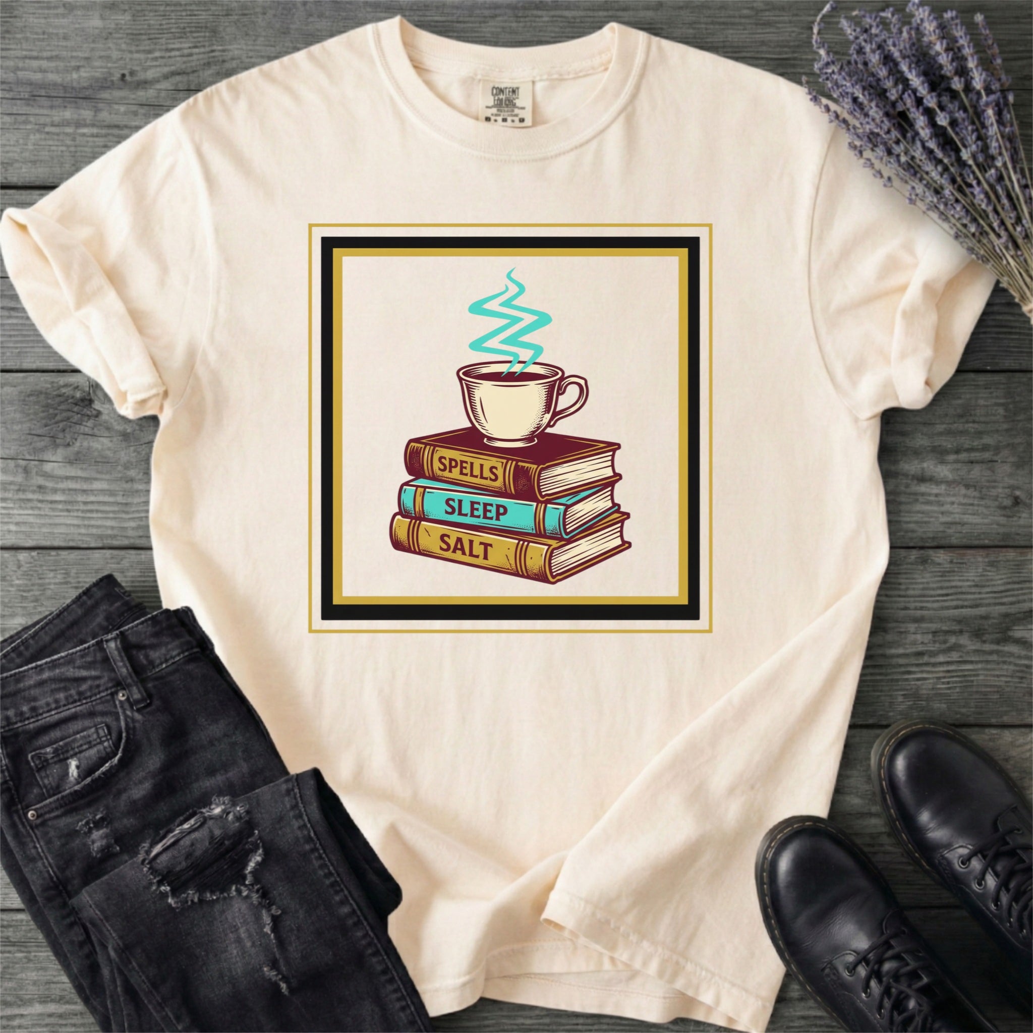 Spells Sleep Salt Coffee And Books T-Shirt