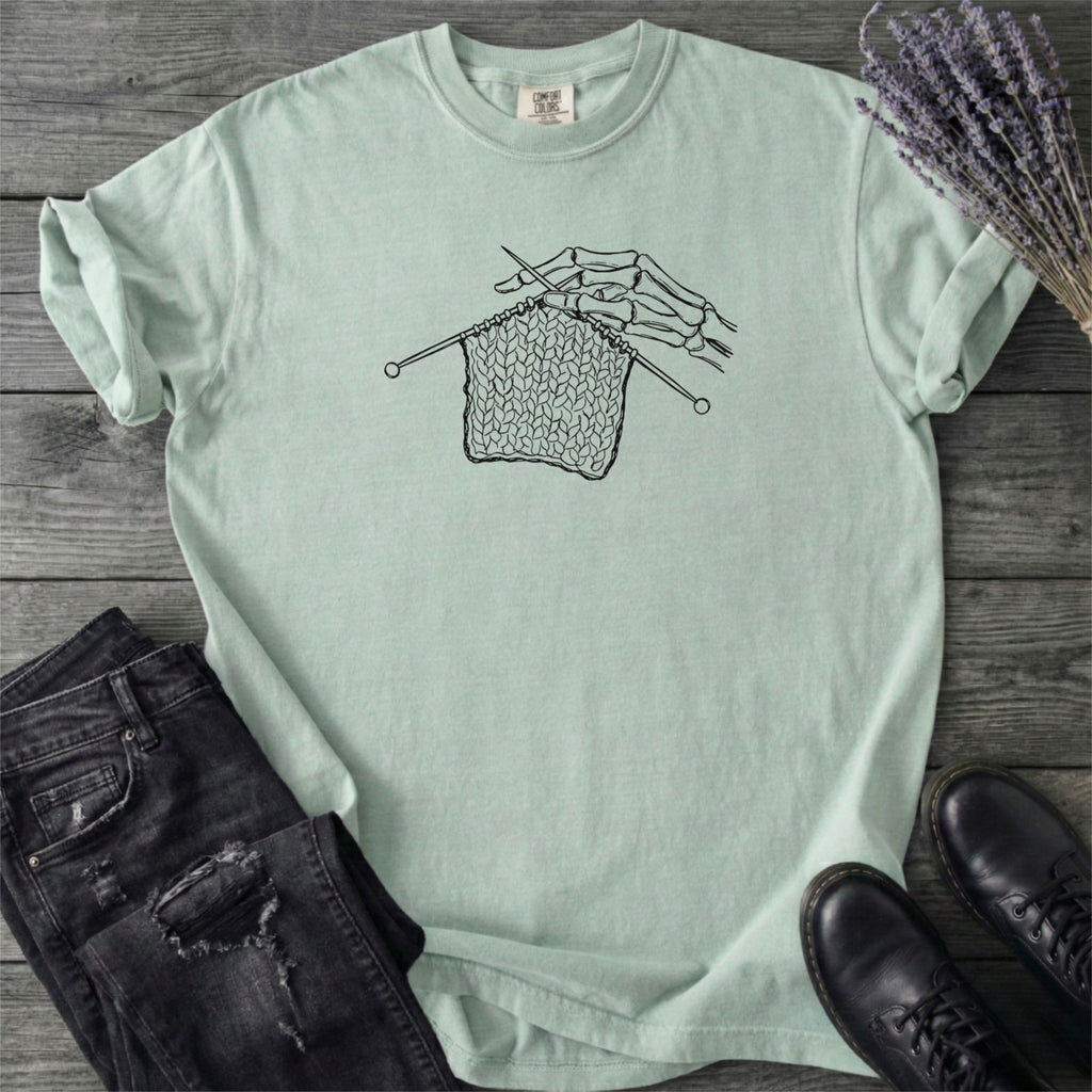 Skeleton Knitting T-Shirt