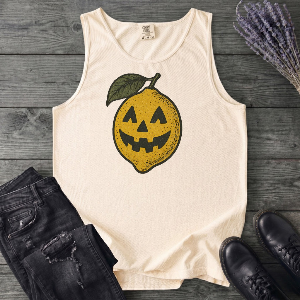 Jack O Lantern Lemon Tank Top