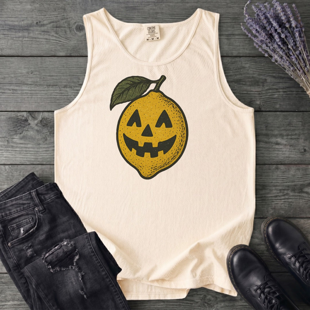 Jack O Lantern Lemon Tank Top
