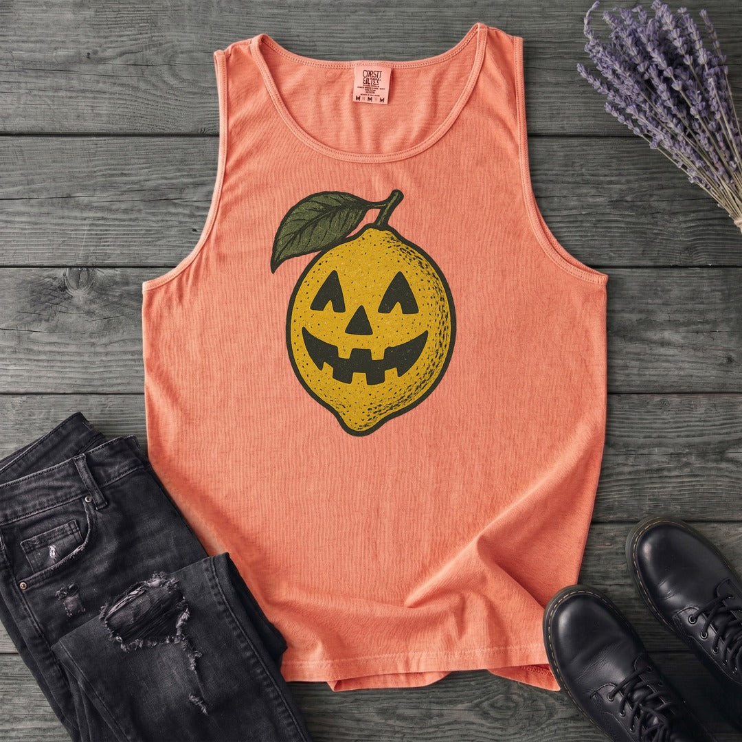 Jack O Lantern Lemon Tank Top