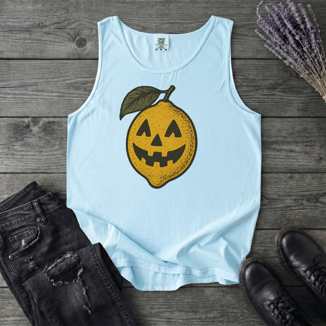 Jack O Lantern Lemon Tank Top