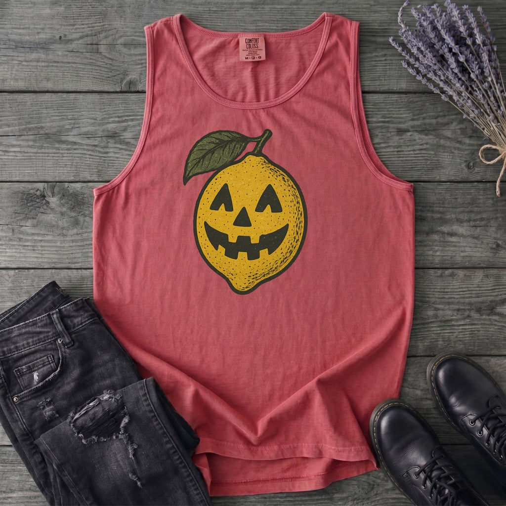 Jack O Lantern Lemon Tank Top