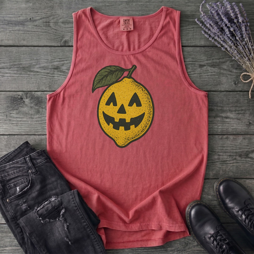 Jack O Lantern Lemon Tank Top