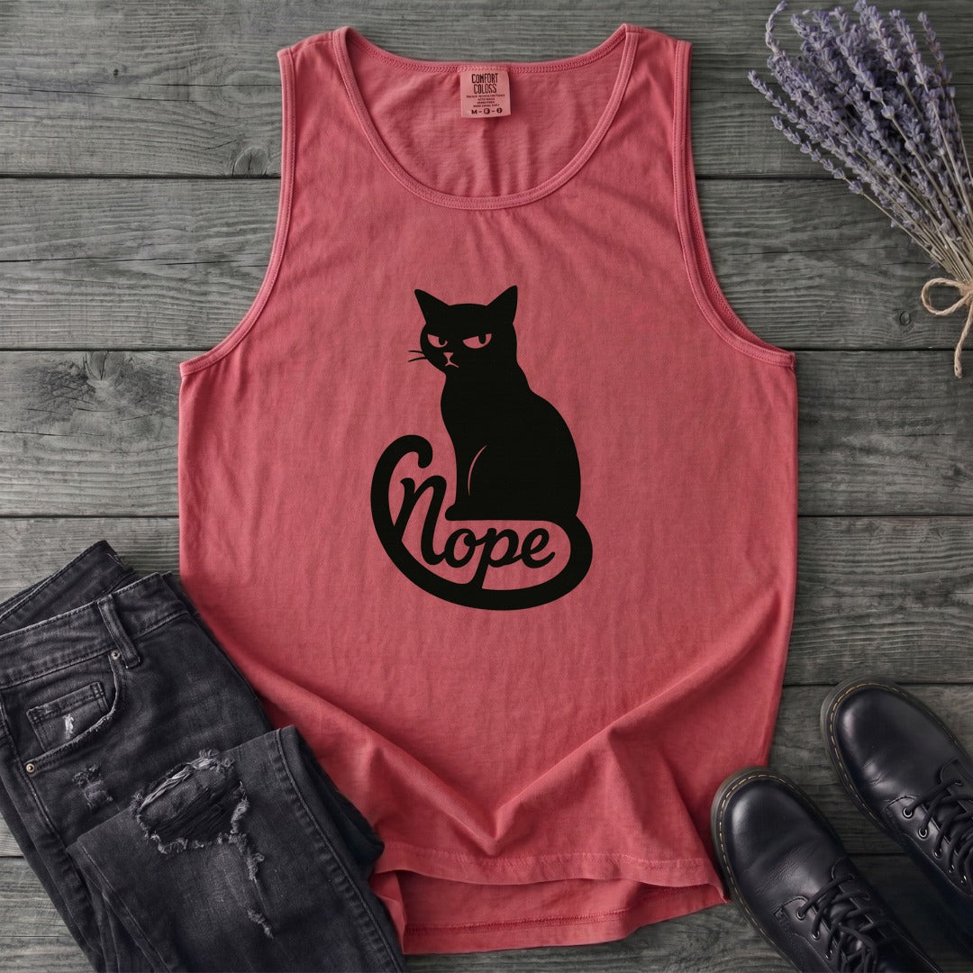 Nope Cat Tank Top