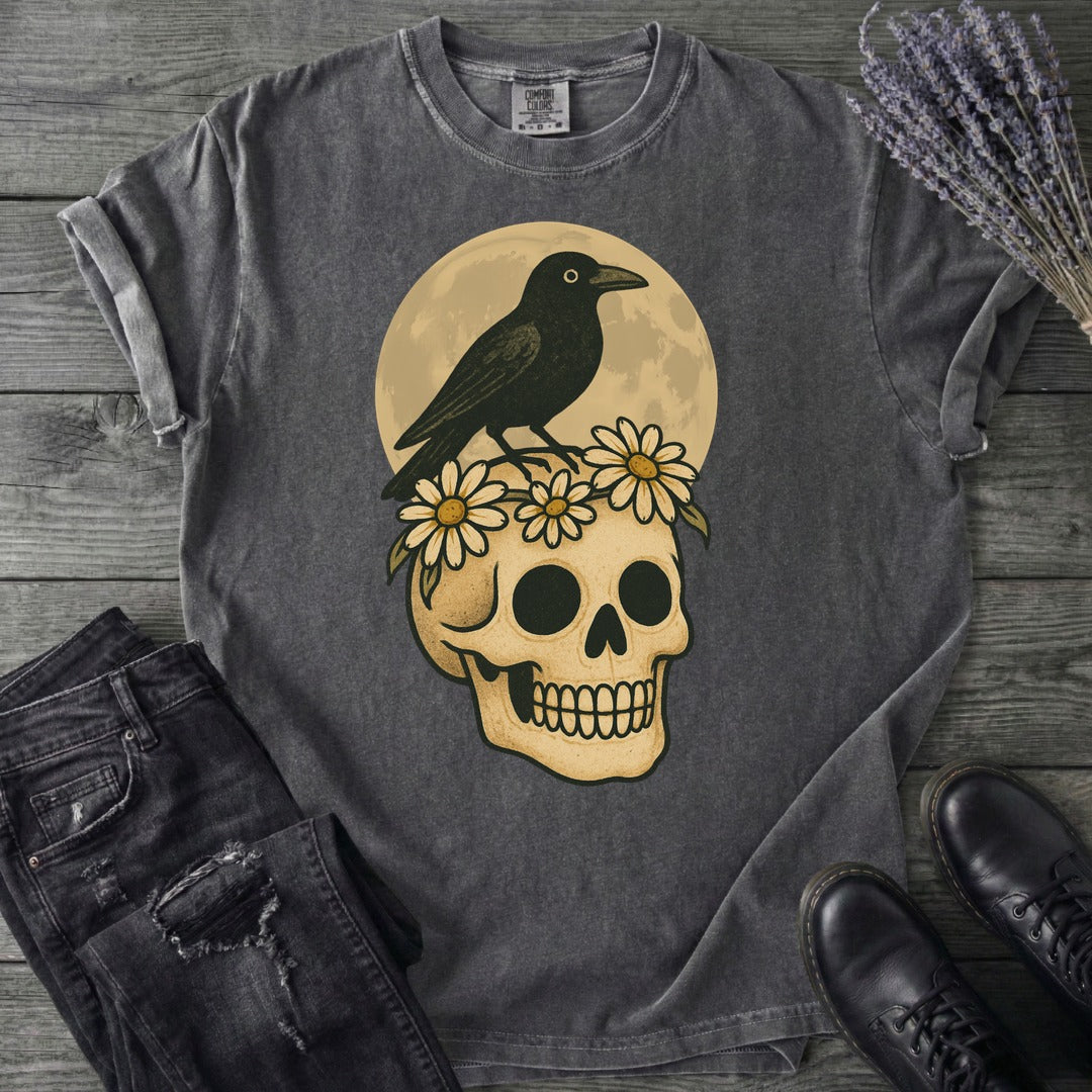 Crow On Skull T-Shirt