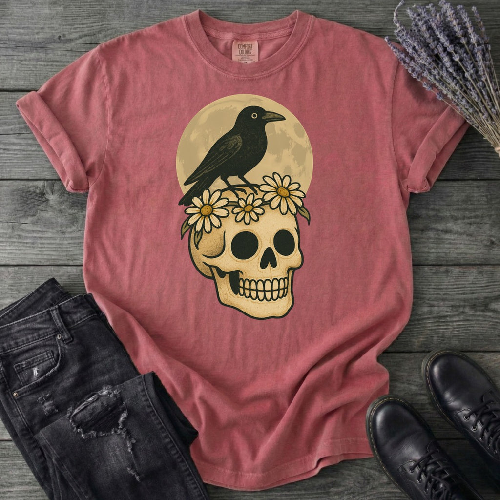 Crow On Skull T-Shirt