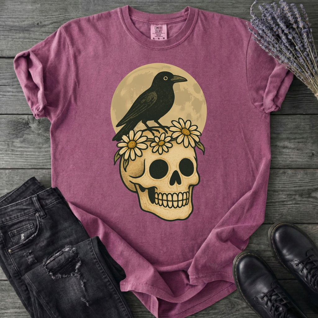 Crow On Skull T-Shirt