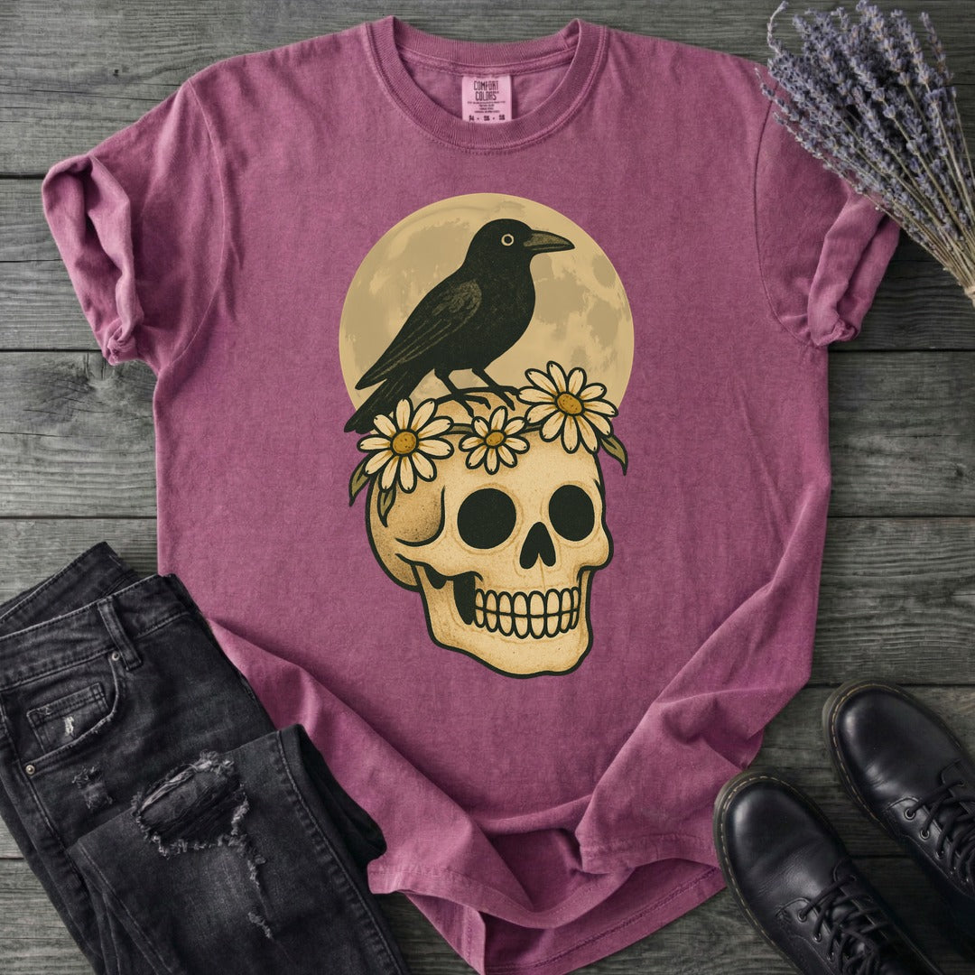 Crow On Skull T-Shirt