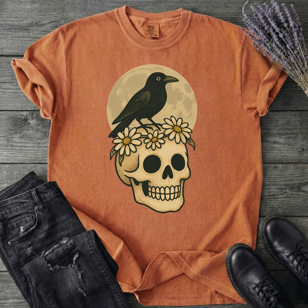 Crow On Skull T-Shirt