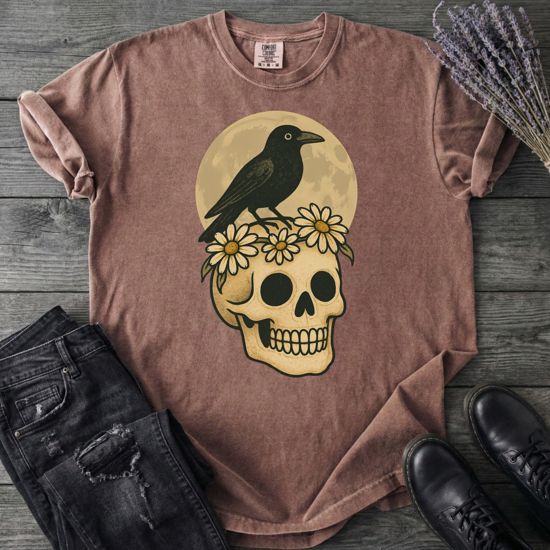 Crow On Skull T-Shirt