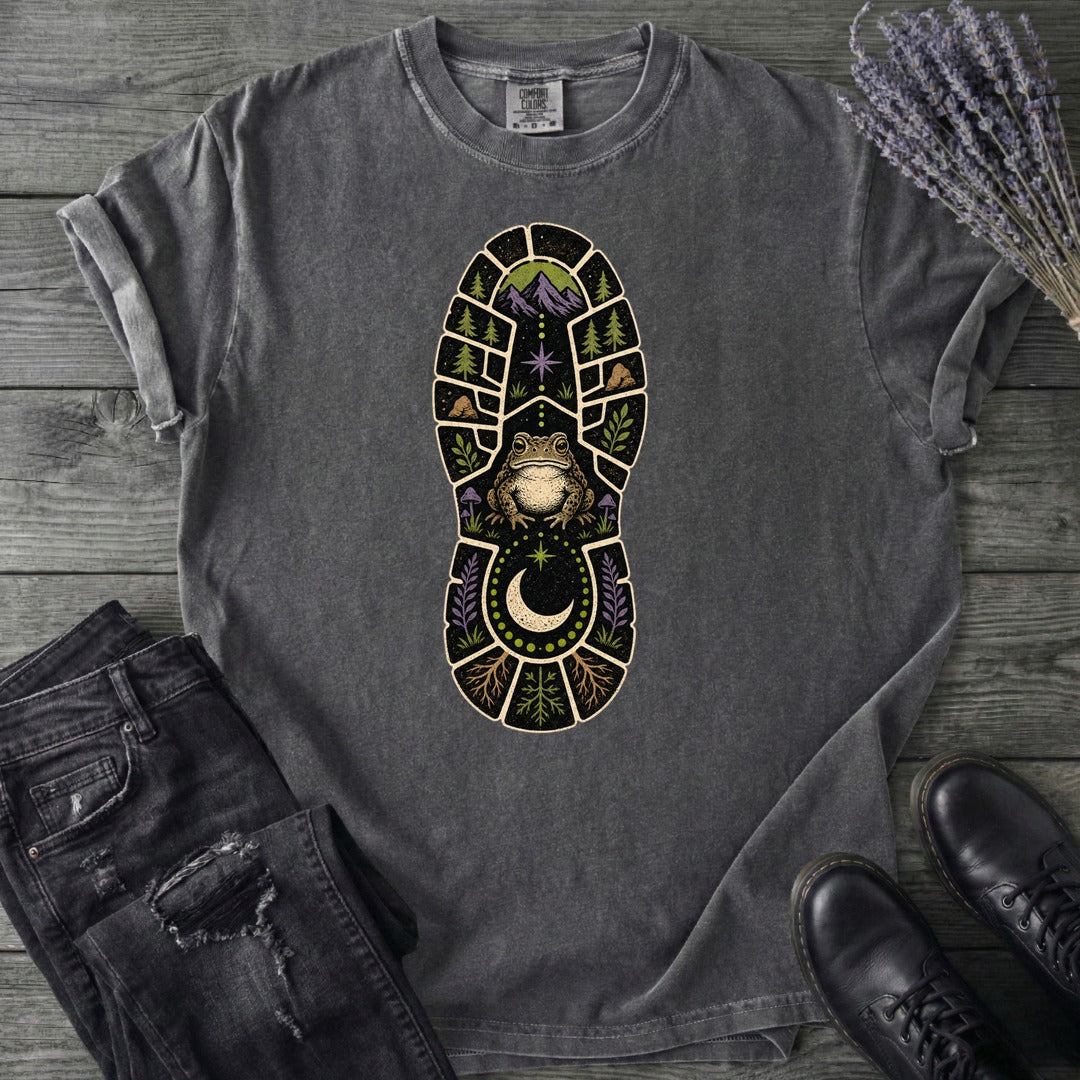 Mystic Frog Trail Boot Print T-Shirt