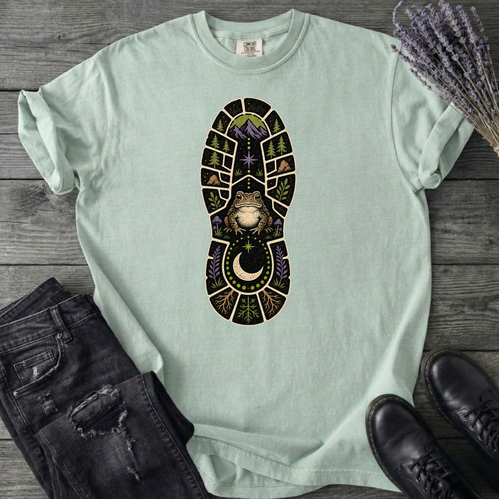 Mystic Frog Trail Boot Print T-Shirt