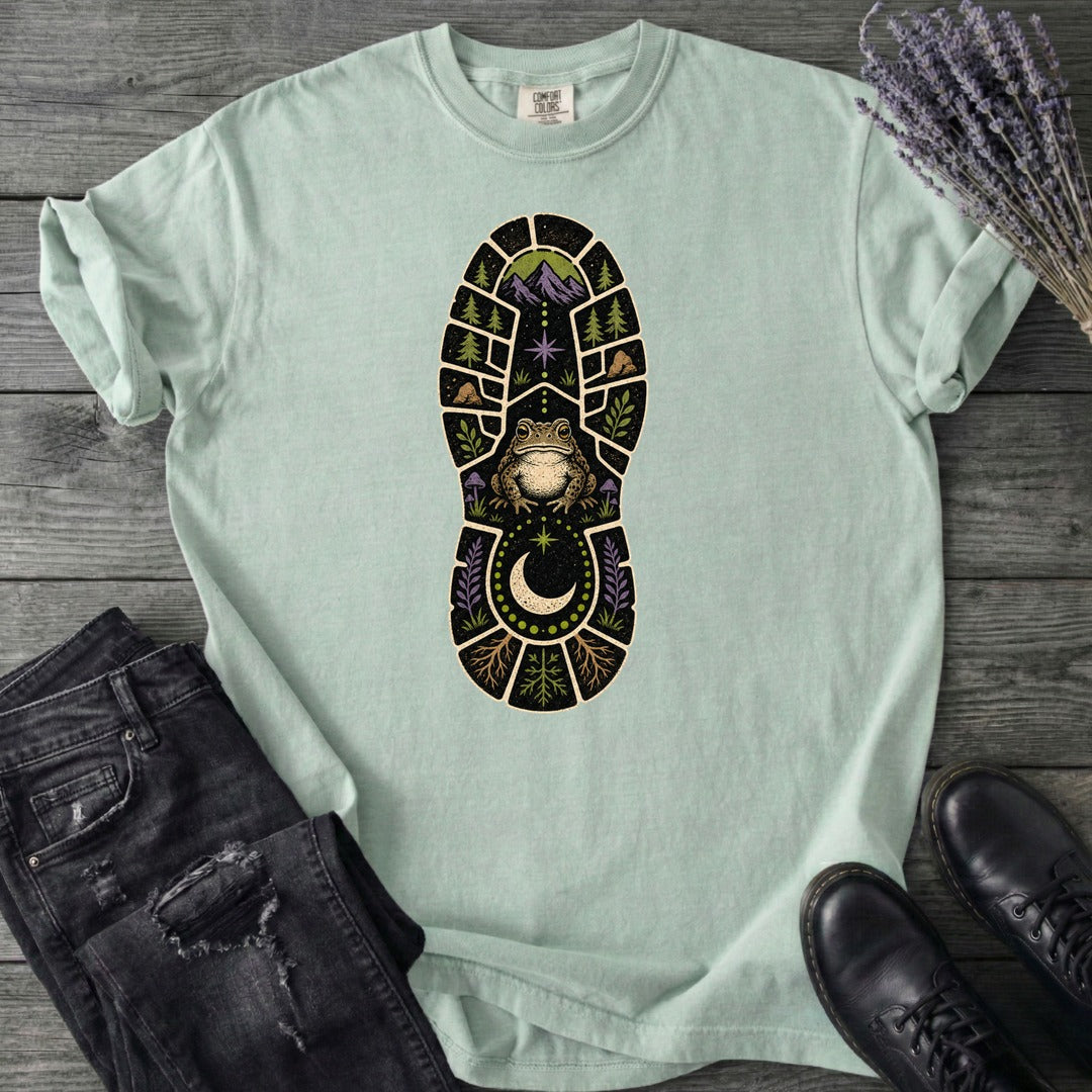 Mystic Frog Trail Boot Print T-Shirt