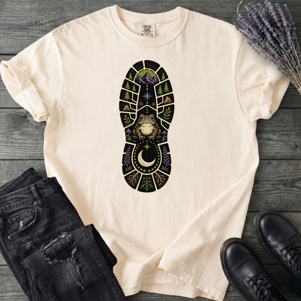 Mystic Frog Trail Boot Print T-Shirt