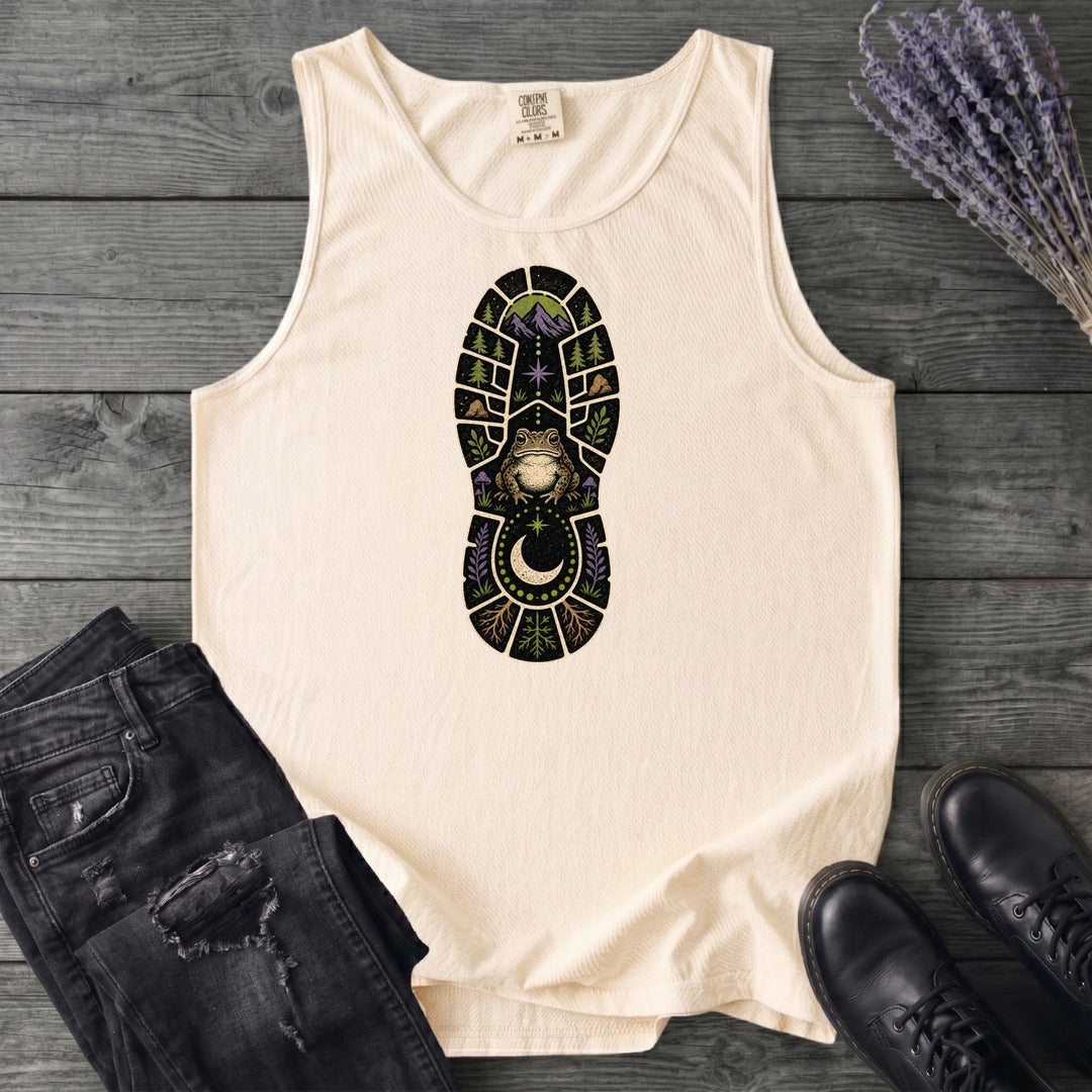 Mystic Frog Trail Boot Print Tank Top