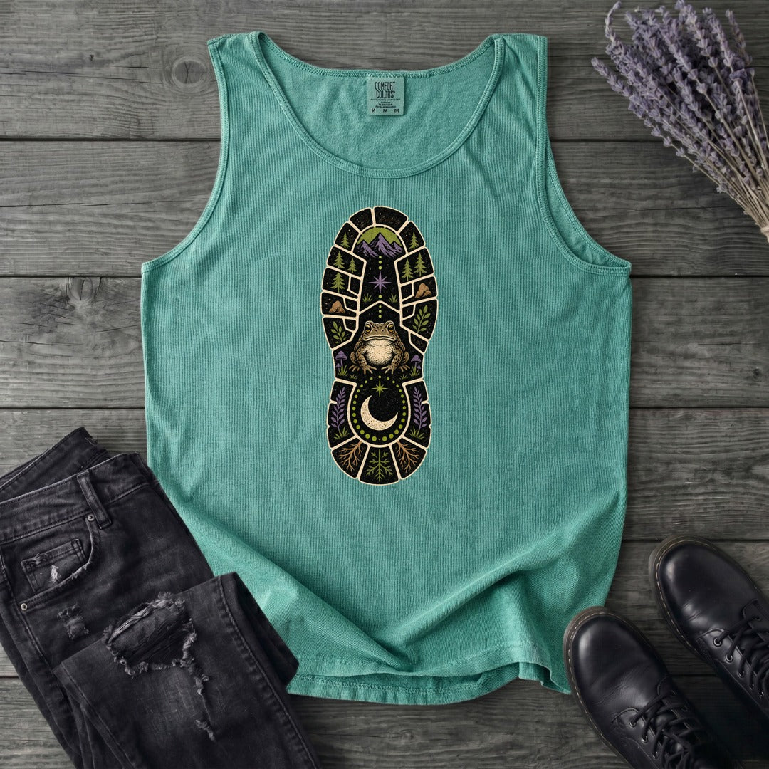 Mystic Frog Trail Boot Print Tank Top