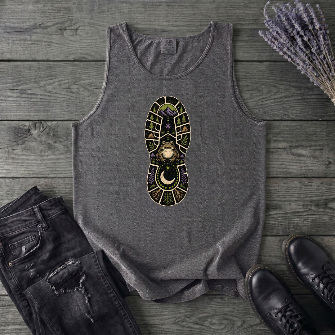Mystic Frog Trail Boot Print Tank Top
