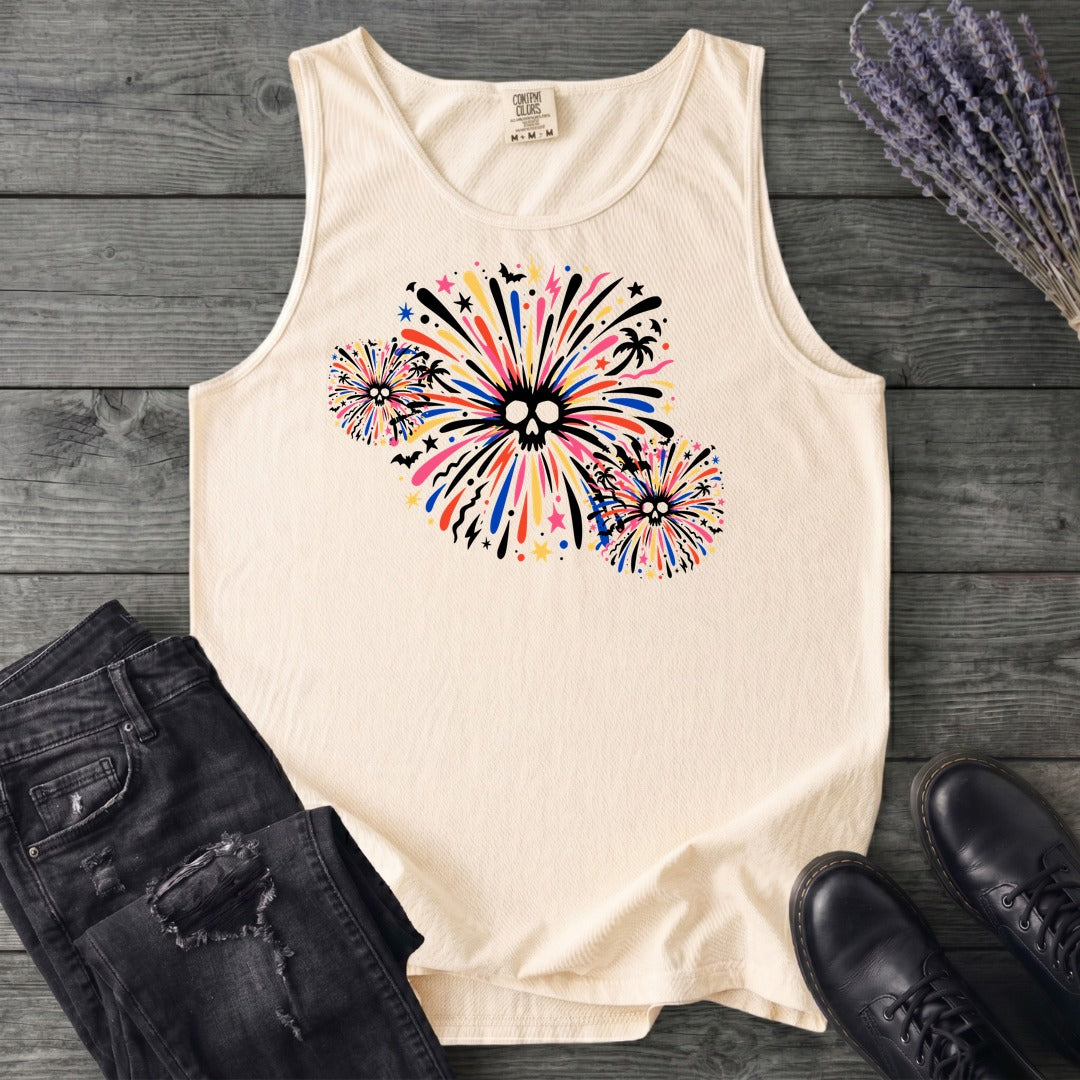 Skull Fireworks Tank Top