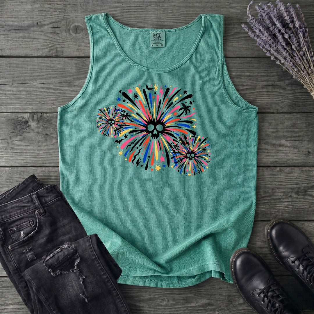 Skull Fireworks Tank Top