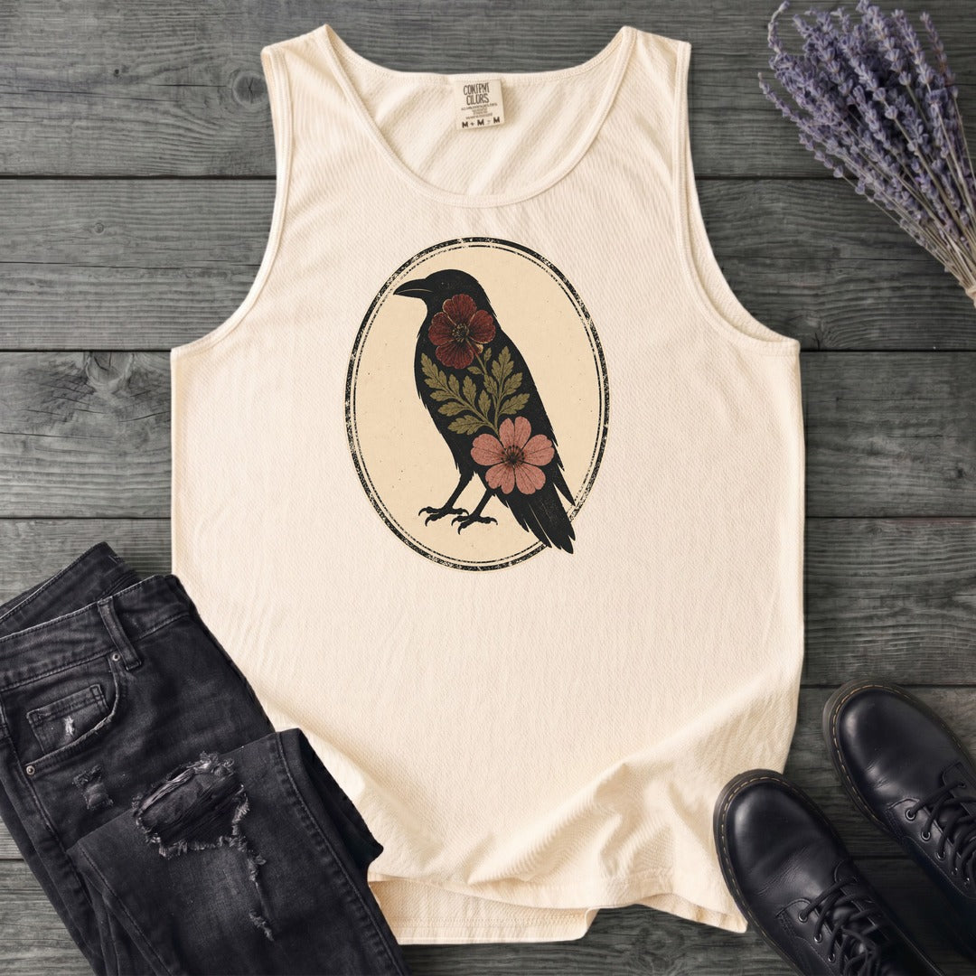 Pressed Flower Crow Tank Top