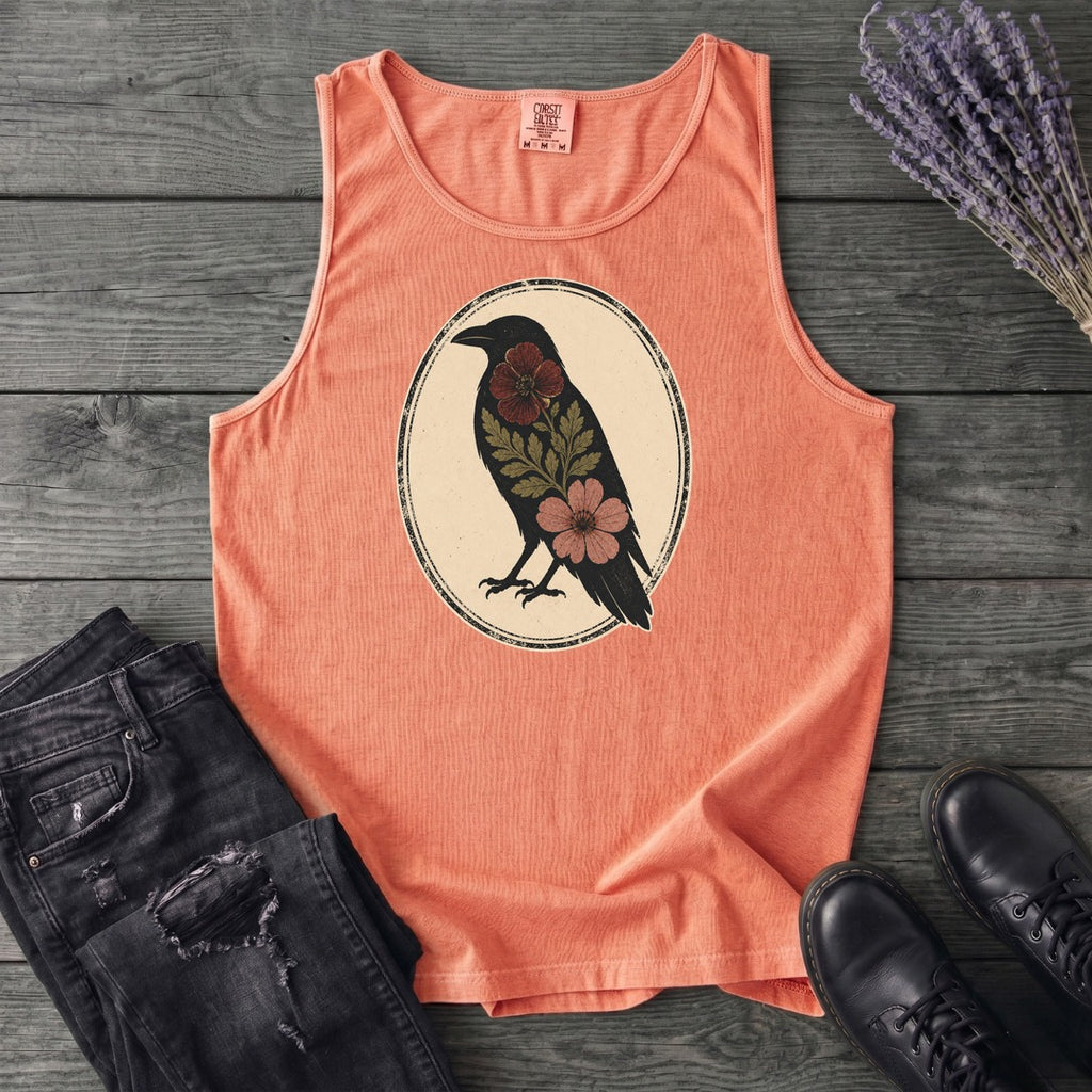 Pressed Flower Crow Tank Top