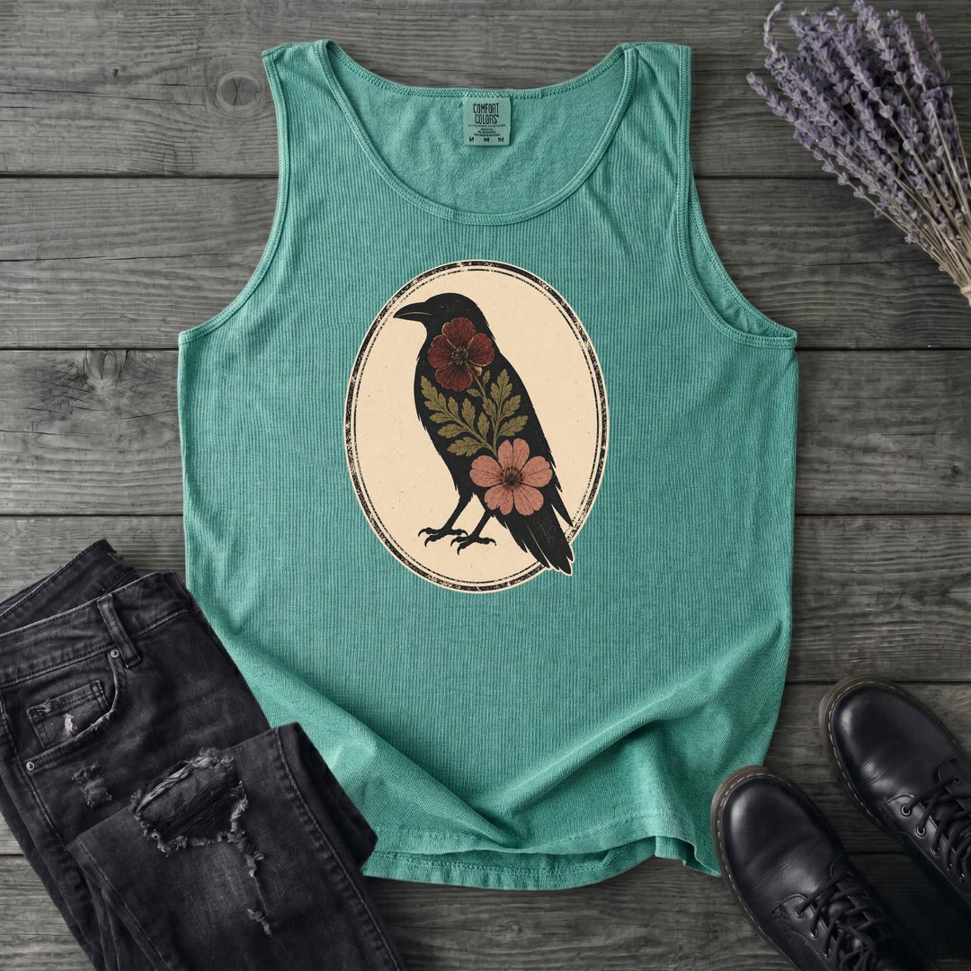 Pressed Flower Crow Tank Top