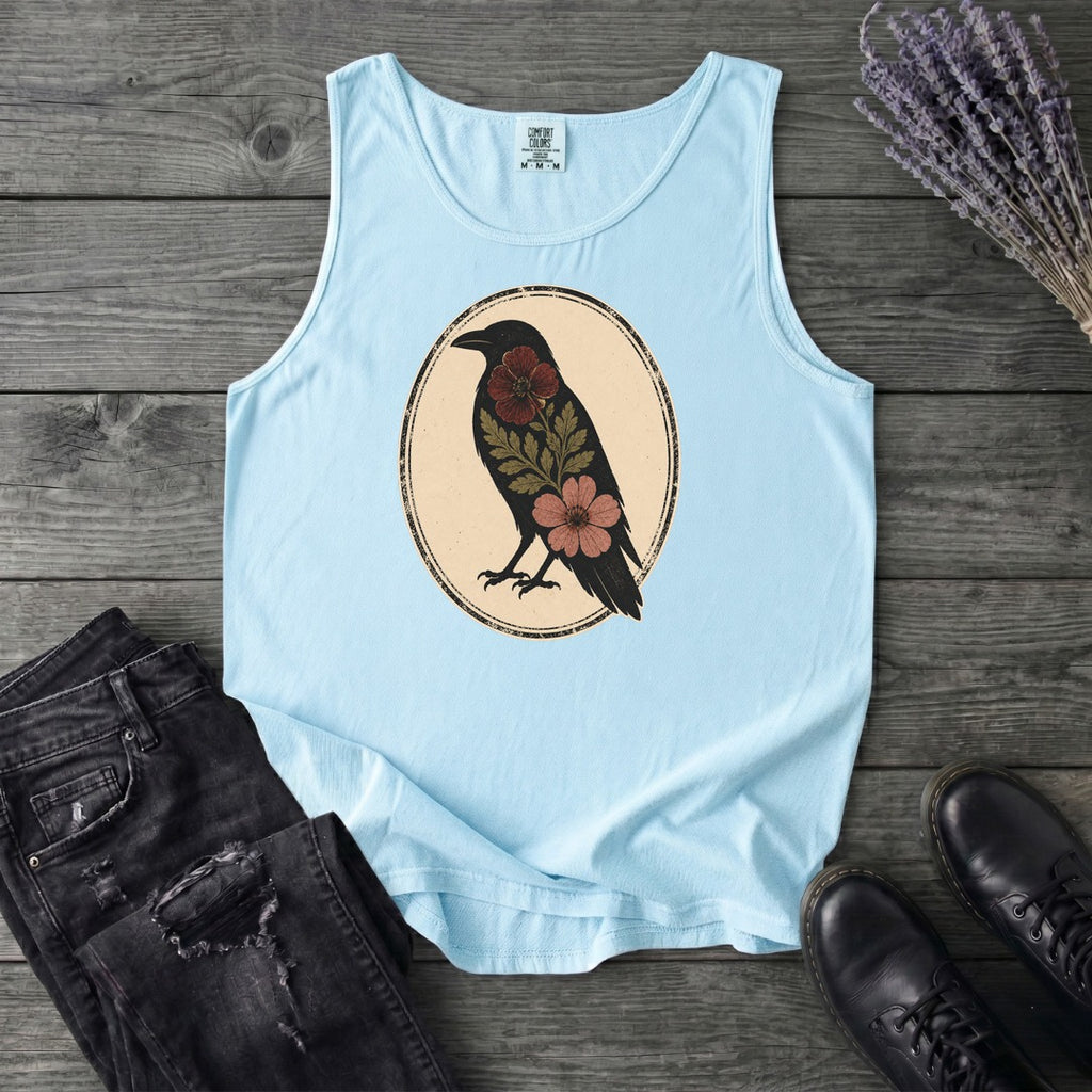 Pressed Flower Crow Tank Top