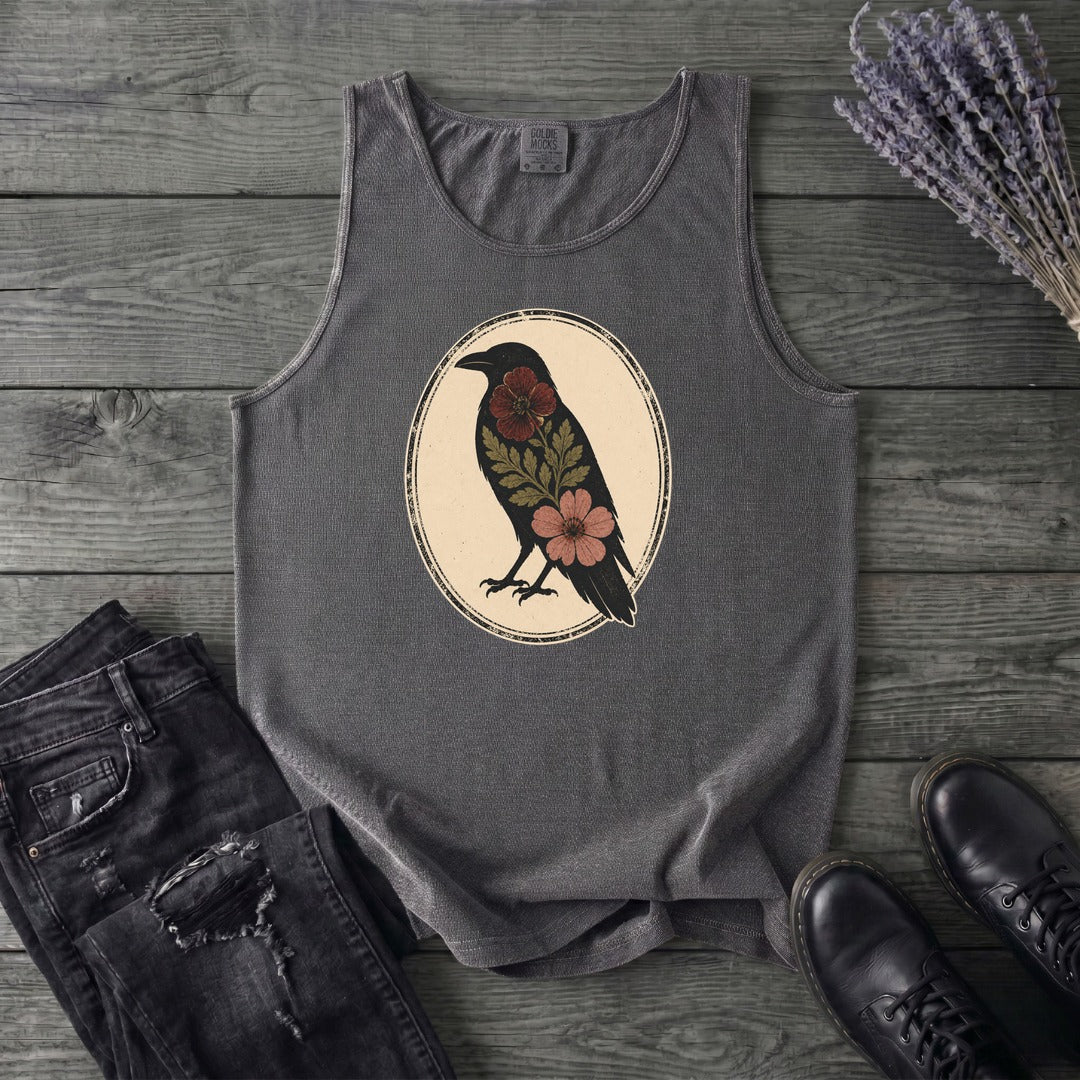 Pressed Flower Crow Tank Top